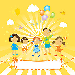 黃色卡通背景圖片_黃色卡通背景素材_黃色卡通背景