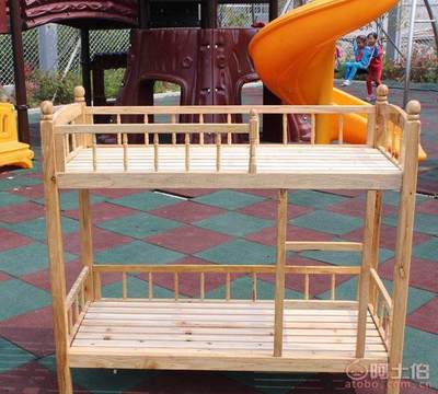 【匯嘉特廠家直銷可定做幼兒園兒童上下床雙人床白烤木樟子松實木床詳詢賣家】永嘉縣橋下鎮匯嘉特玩具廠 - 產品庫